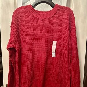 Juniors Magenta Knit Sweater